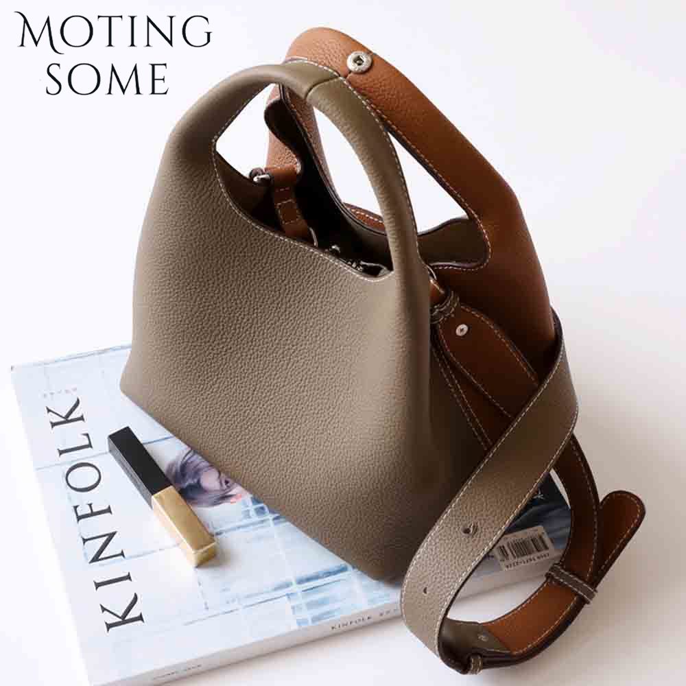 Luxury Bags Tote - Motingsome Patchwork Style Women Bucket Bag