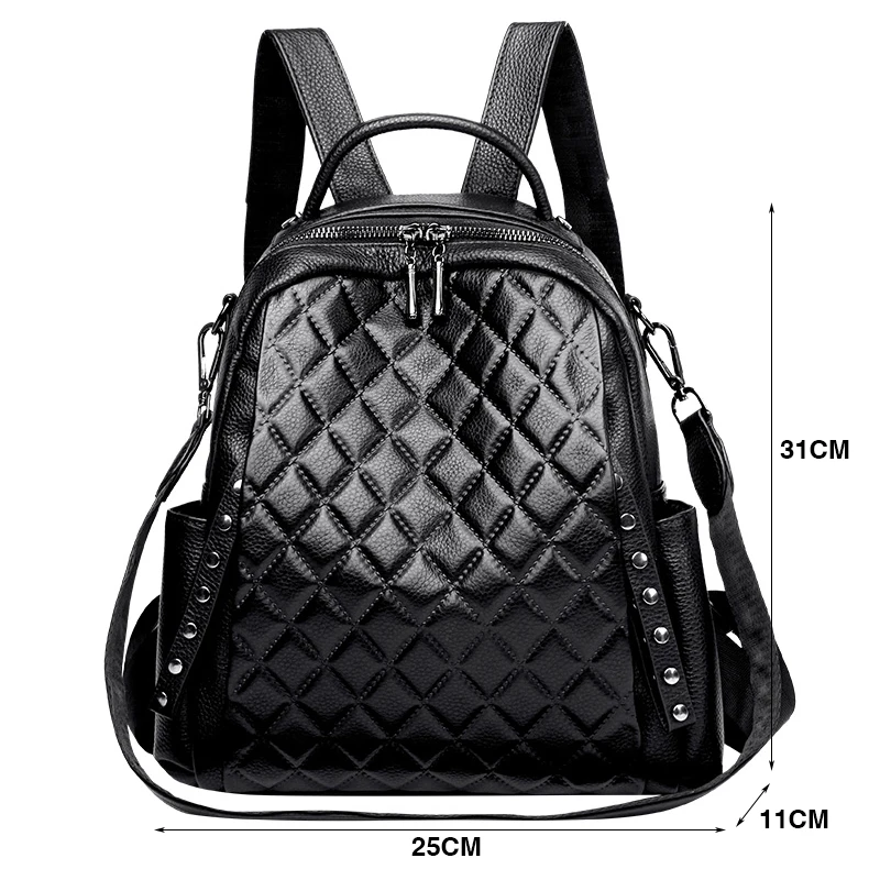 Genuine Leather Rucksack Women - Luxury Bags Leather 评论和价格