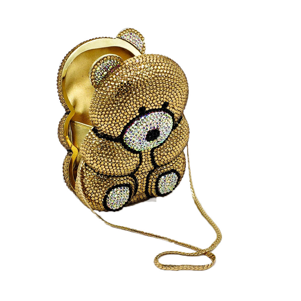 Cute Bear Rhinestone Evening B - Luxury Bags Cute 评论和价格